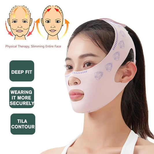 Chin Cheek Slimming Bandage V Shaper – Non-Invasive V-Line Lifting Mask for Sculpted Jawline &amp; Youthful Contours