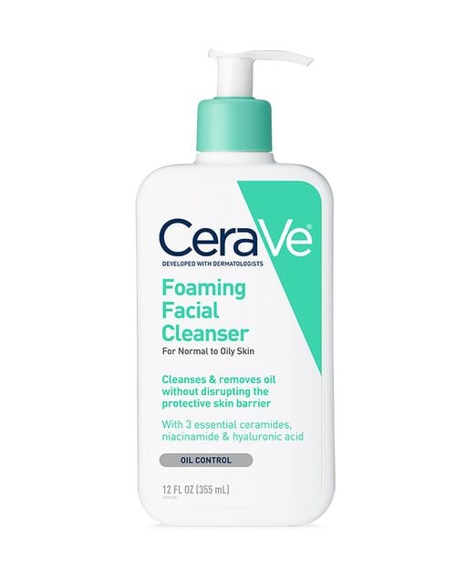 CeraVe Foaming Cleanser Face and Body Wash for Normal to Oily Skin with Hyaluronic Acid, Niacinamide and Ceramides Fragrance Free Paraben Free 12Oz, 355 ML