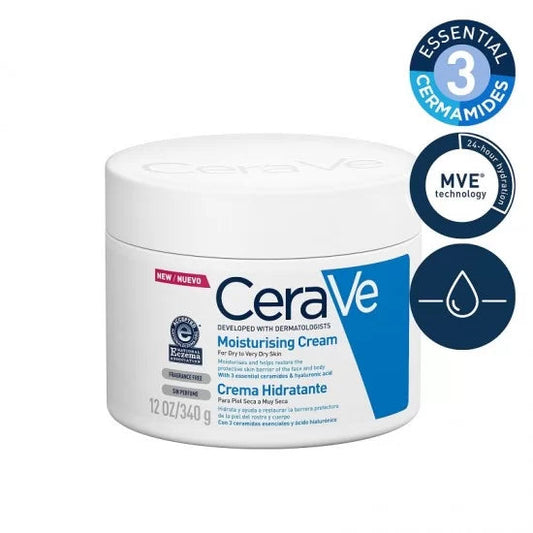 CeraVe Therapeutic Moisturizer for Very Dry Skin | 3 Essential Ceramides Formula | 340g