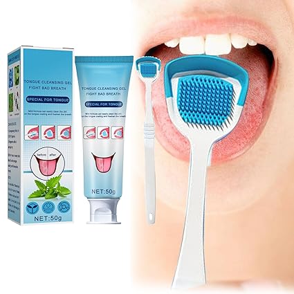 FreshWave Complete Oral Hygiene Set – Tongue Scraper & Antibacterial Mint Toothpaste Kit for Fresh Breath, Plaque Removal & Daily Dental Care | BPA-Free, Travel-Friendly